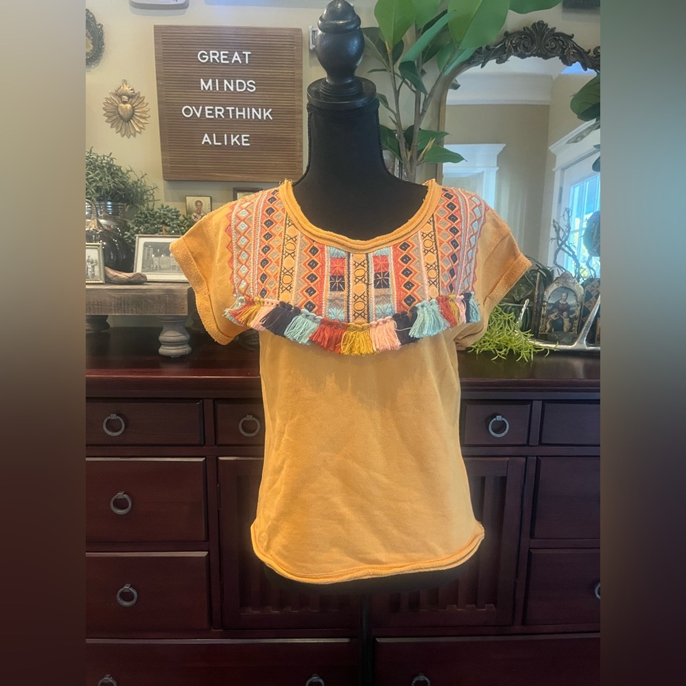 Anthropologie Valencia Fringe Top by Chloe Oliver Sz XS